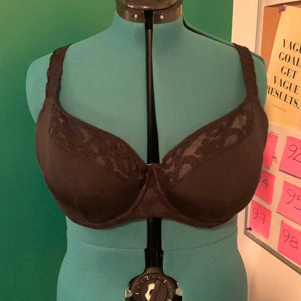 Cacique black underwire bust enhancing bra. 44D